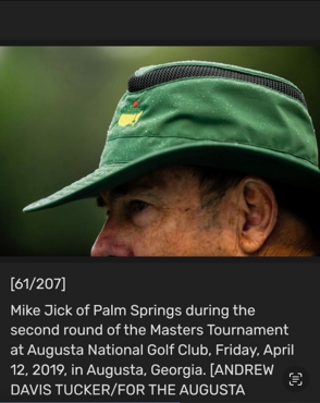 Mike Jick at the 2019 Masters Tournament